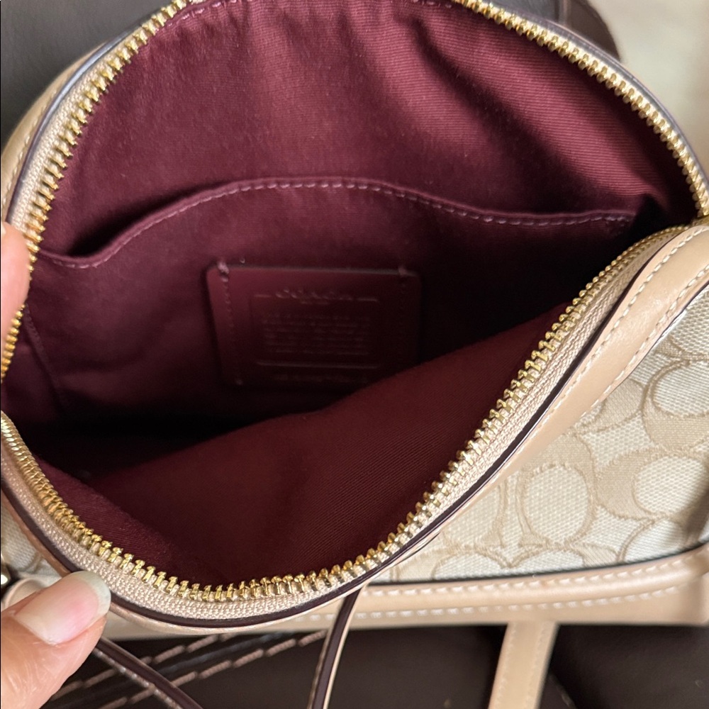 Coach Beige and Tan Crossbody Bag - Picture 2 of 3